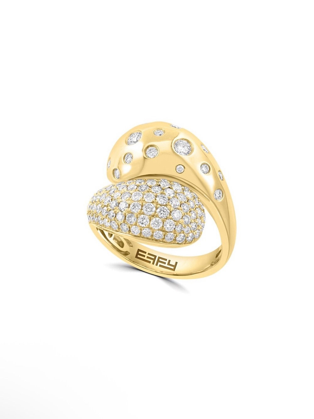 Effy Two-Cluster Yellow Gold Diamond Ring